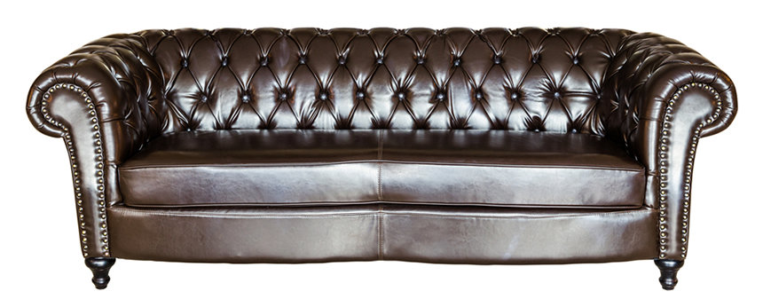 leather chesterfield sofa 真皮棕色切斯特菲尔德沙发