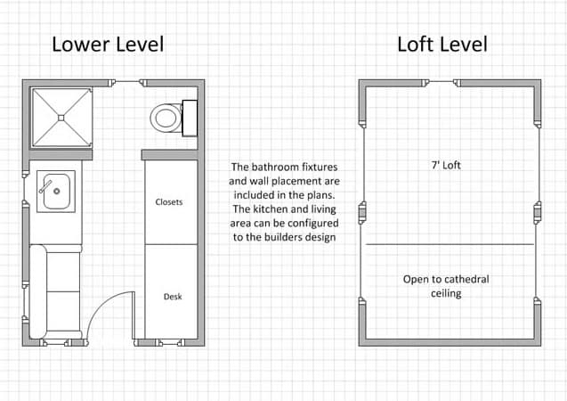 小型生活 - 微小的房屋楼层计划