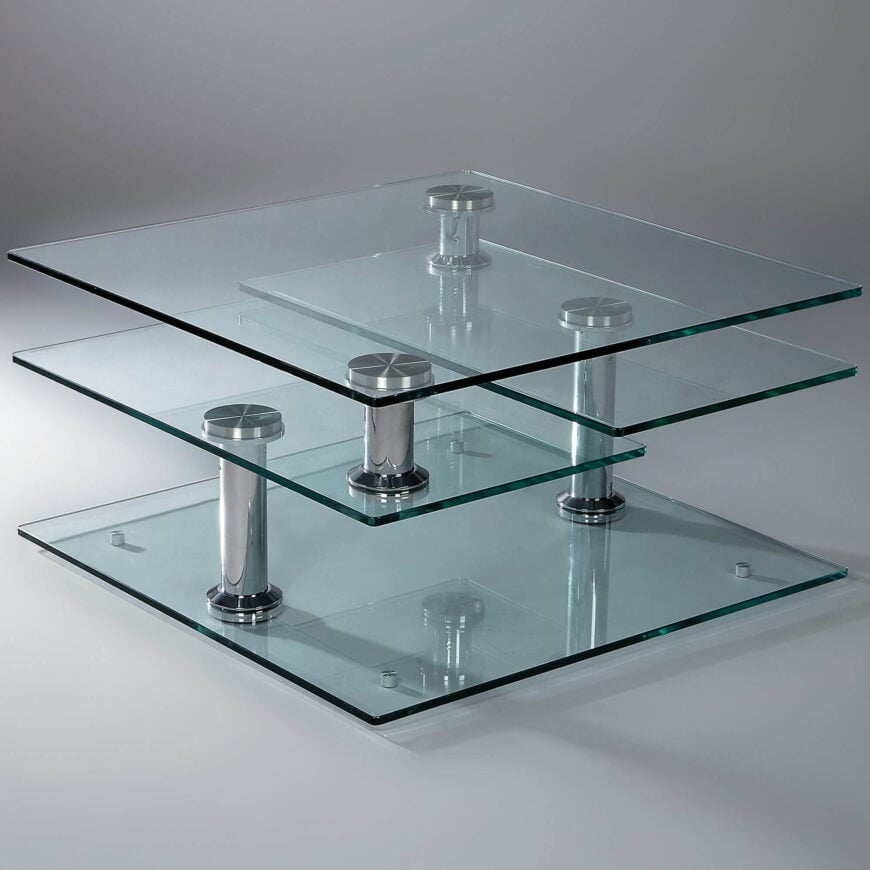 随着现代制造业的发展，玻璃越来越受欢迎，这使得以前从未有过的多功能、引人注目的设计成为可能。虽然通常通过金属接头或支撑结构连接，但有些桌子是100%的玻璃结构。