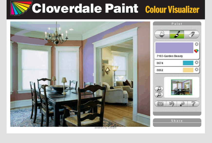 Cloverdale油漆颜色可视化刷