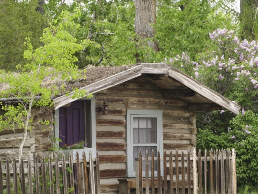 如果你正在寻找一些简单而经典的东西，可以考虑一下这个后院建筑的老式小木屋结构。