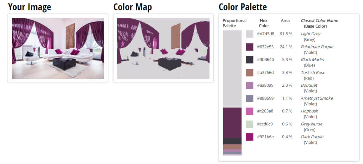 紫色和灰色客厅配色方案