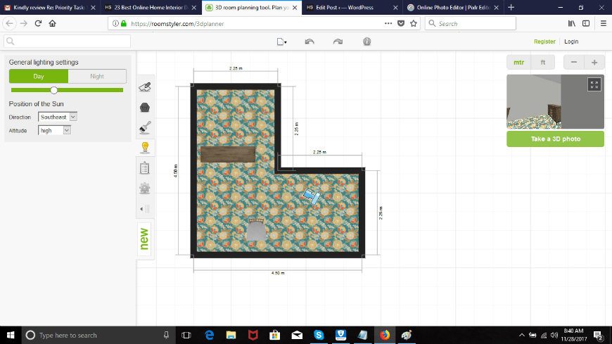 我的Dech 3D Room Planner软件装饰功能