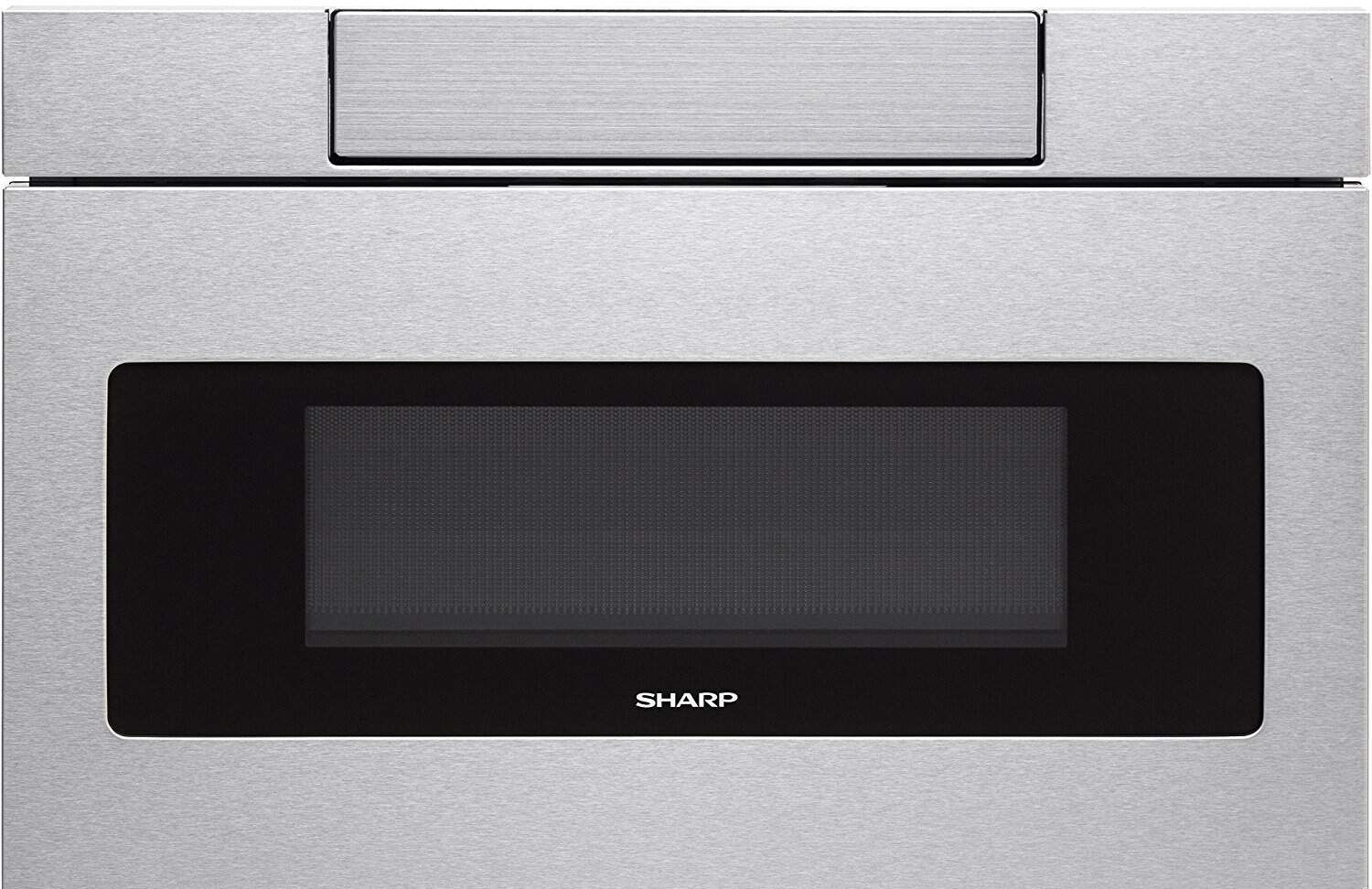 不锈钢微波抽屉烤箱，前置控制触摸控制和数字液晶显示。