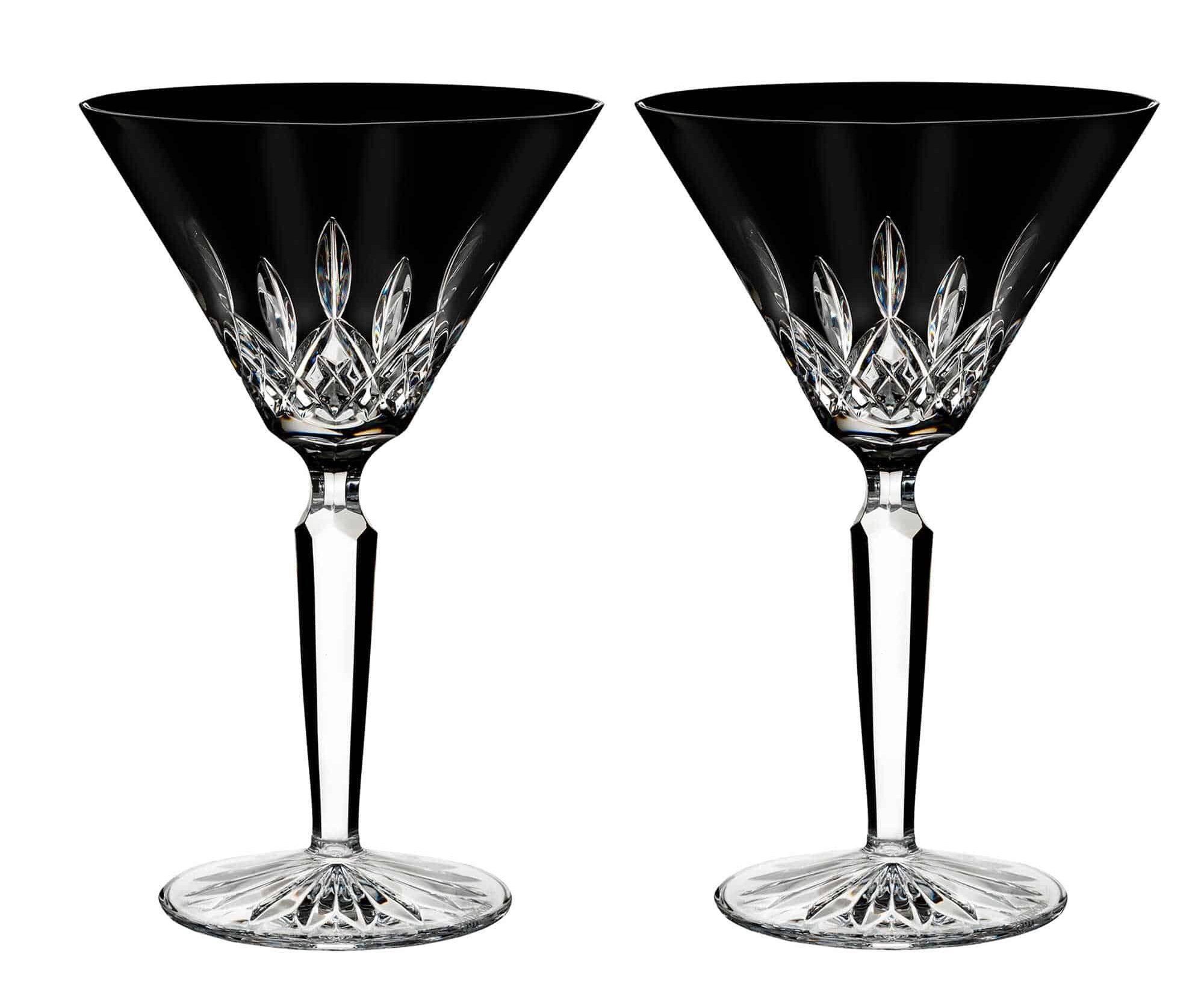 黑马提尼酒杯铅晶质玻璃材料。