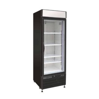 商用黑色单玻璃门冰箱。