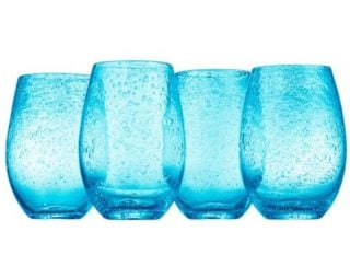 蓝色酒吧与详细的玻璃,液滴的设计。
