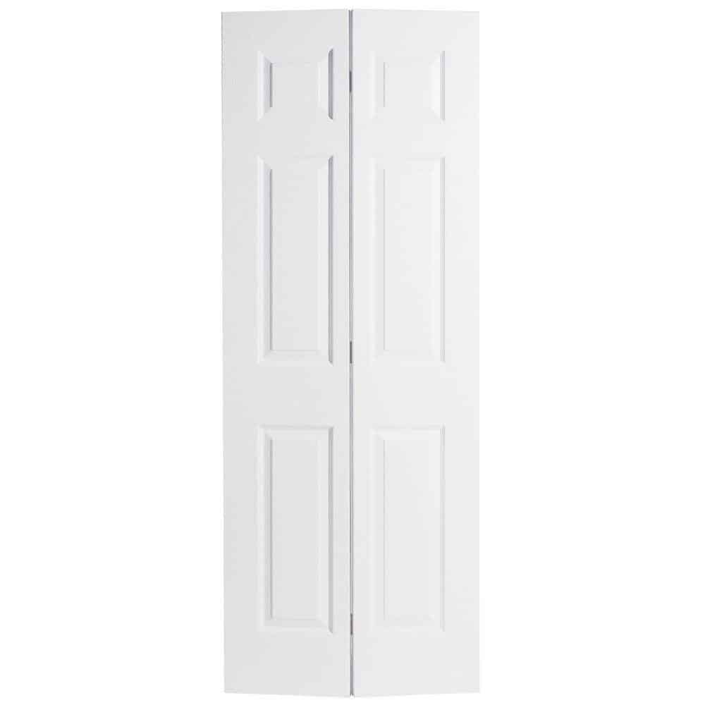 详细的双折叠门底漆白色。