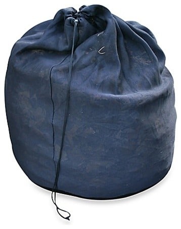 深蓝色可折叠堆肥袋。