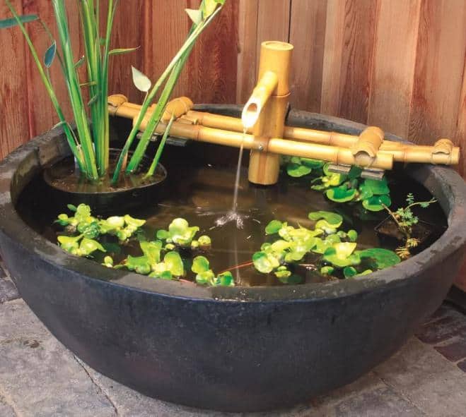 日本竹喷泉室内或室外使用。