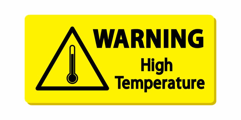 高温警告。