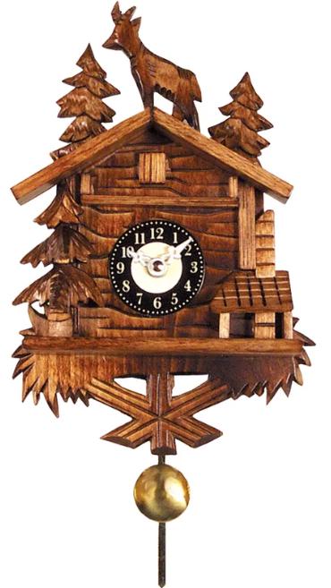 电池驱动的木制布谷鸟钟。