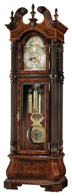 木制的，维多利亚风格的落地式钟。