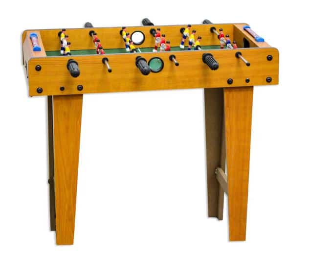 桌上足球桌，可调节腿，压木制成。