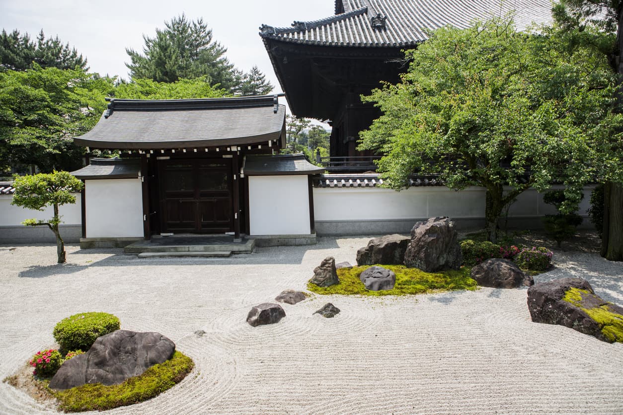 日本京都百满本千寺的禅宗花园