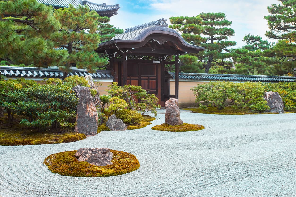 日本京都——禅宗寺是五大禅宗寺庙之一，也是京都最古老的禅宗寺庙