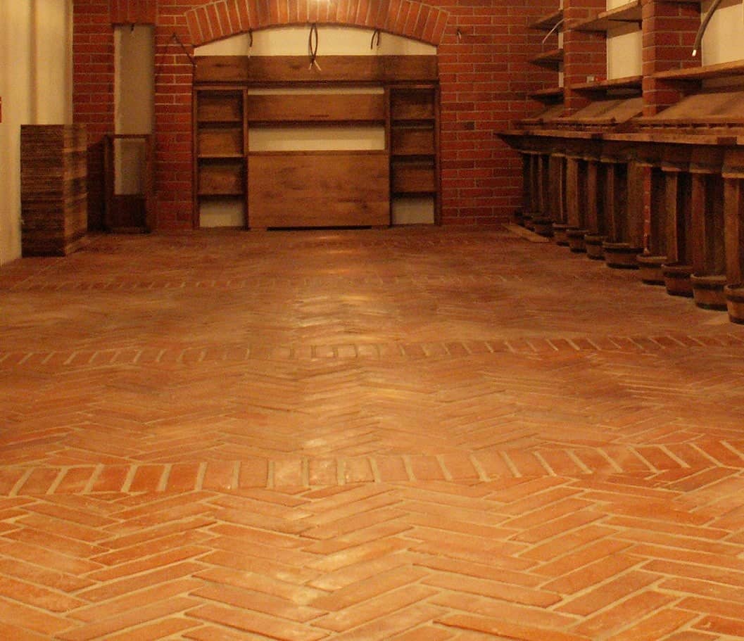 时尚的图案terracotta瓷砖地板。