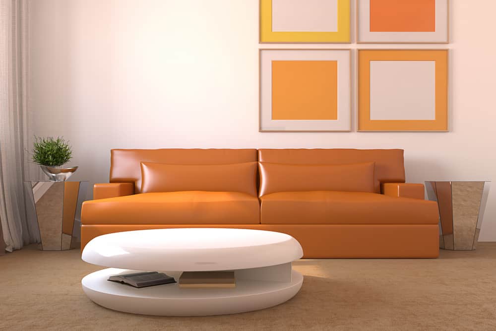 橙色概念客厅装饰
