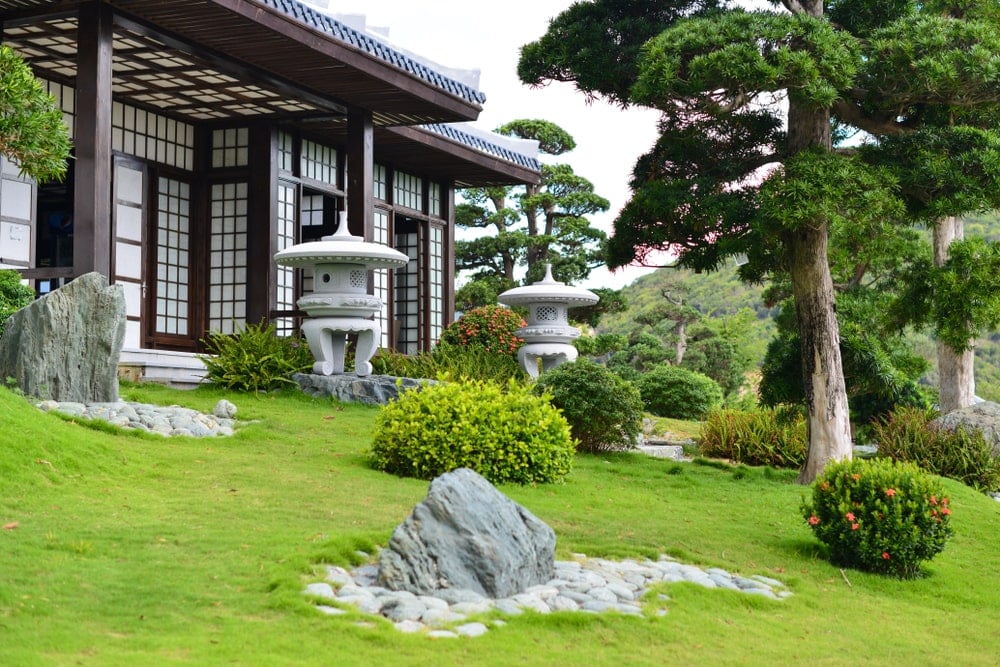 传统的日本花园。