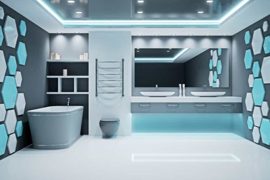 未来浴室内部。