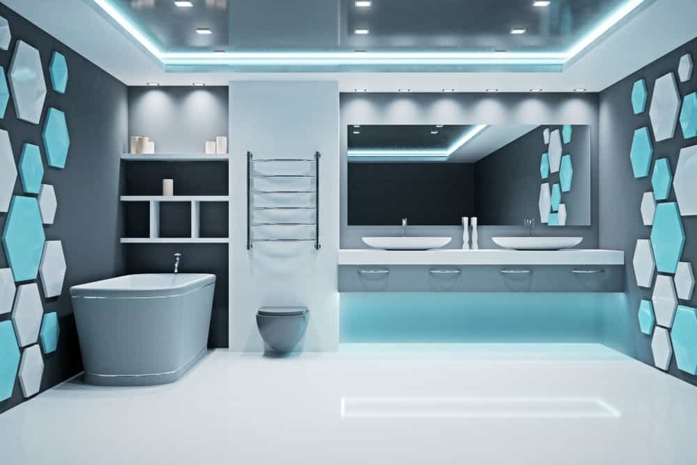未来的浴室内部。