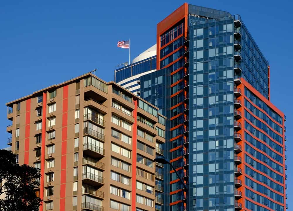 西雅图的现代公寓楼。