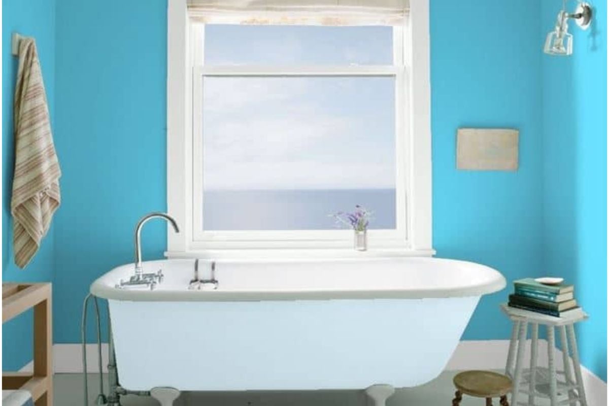 亚特兰蒂斯蓝色浴室配色。
