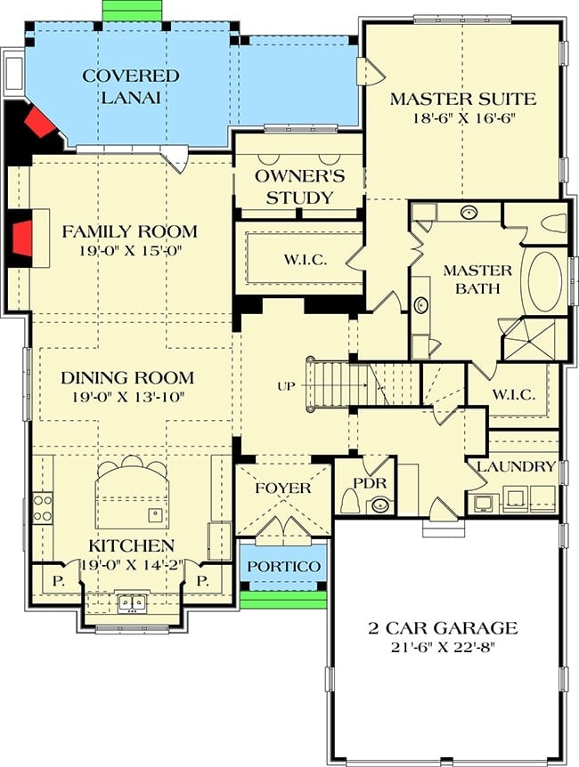 3主级平面图的卧室两层都铎与一个家庭房间,外卖厨房、盥洗室,洗衣房,初级套房有两个衣柜间和一个私人研究。