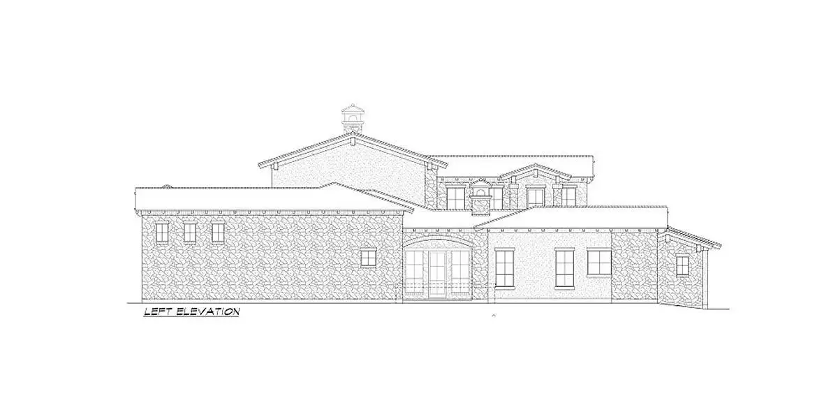 左视图的素描位于两层托斯卡纳的家。左视图的素描位于两层托斯卡纳的家。
