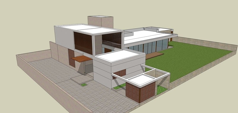 这是房子的3D表现，展示了房子的各种结构。