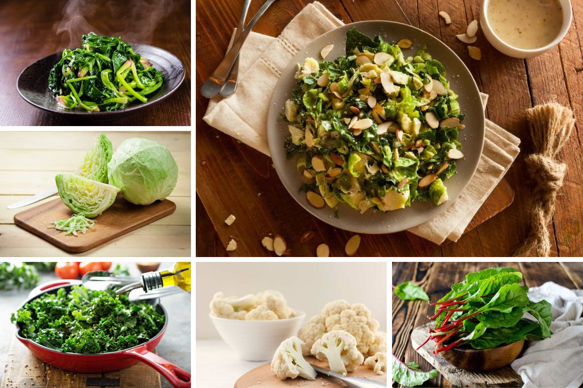 花椰菜的不同营养替代品的照片拼贴。