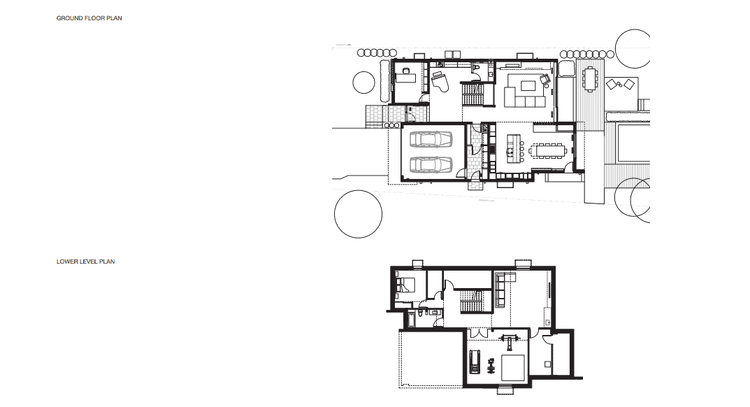 这是房屋及其各个部分的地面和低层平面图的插图。