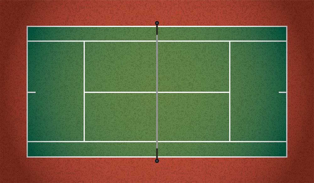 这是一张网球场的插图。