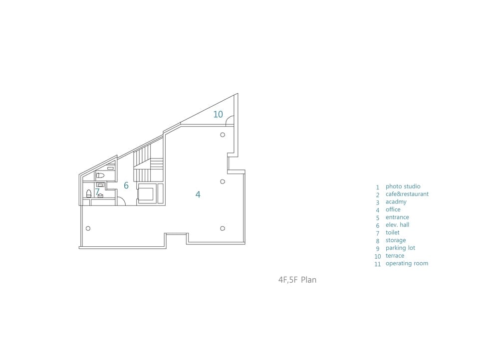 这是房子的第四层和第五层平面图。