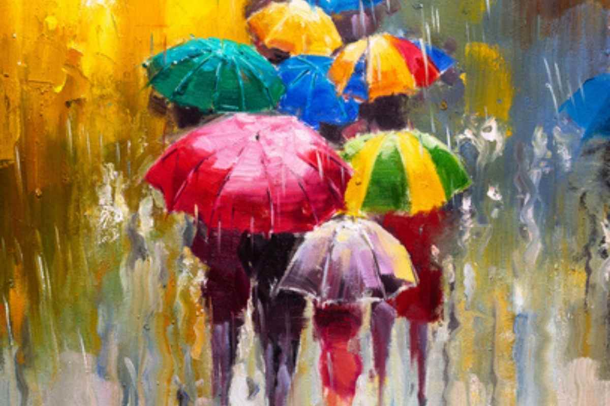 油画雨天概念-雨天