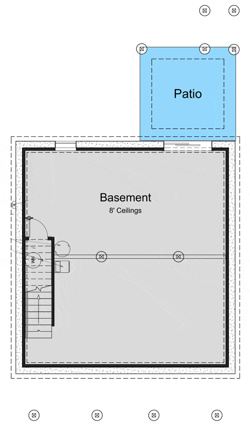 底层平面图显示未完成的空间。