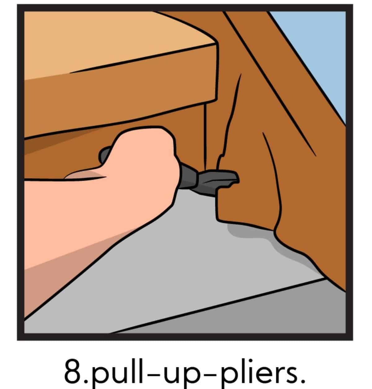 如何从楼梯上移除地毯-步骤8:移除地毯