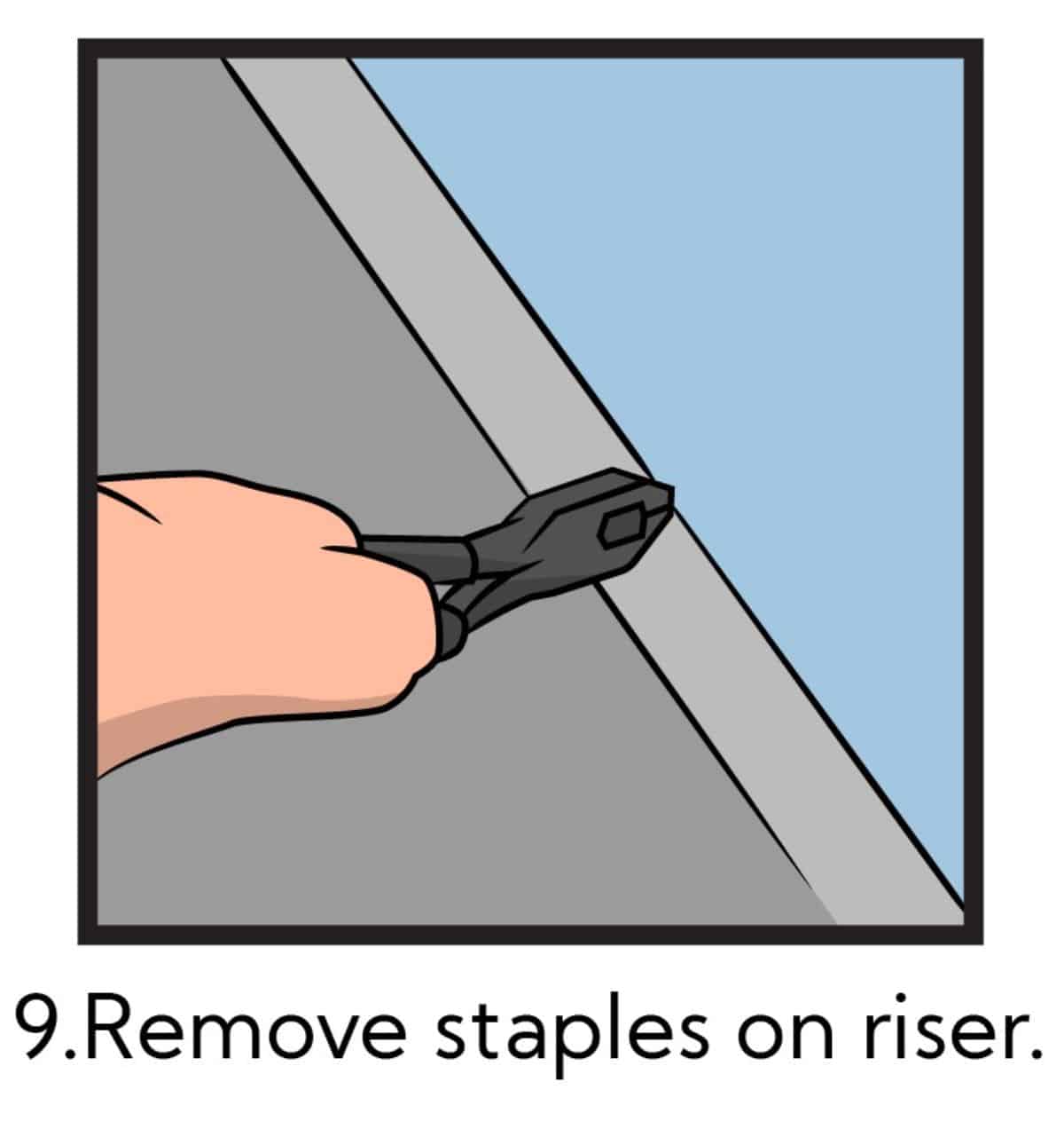 如何拆除楼梯地毯-第九步:拆除插销
