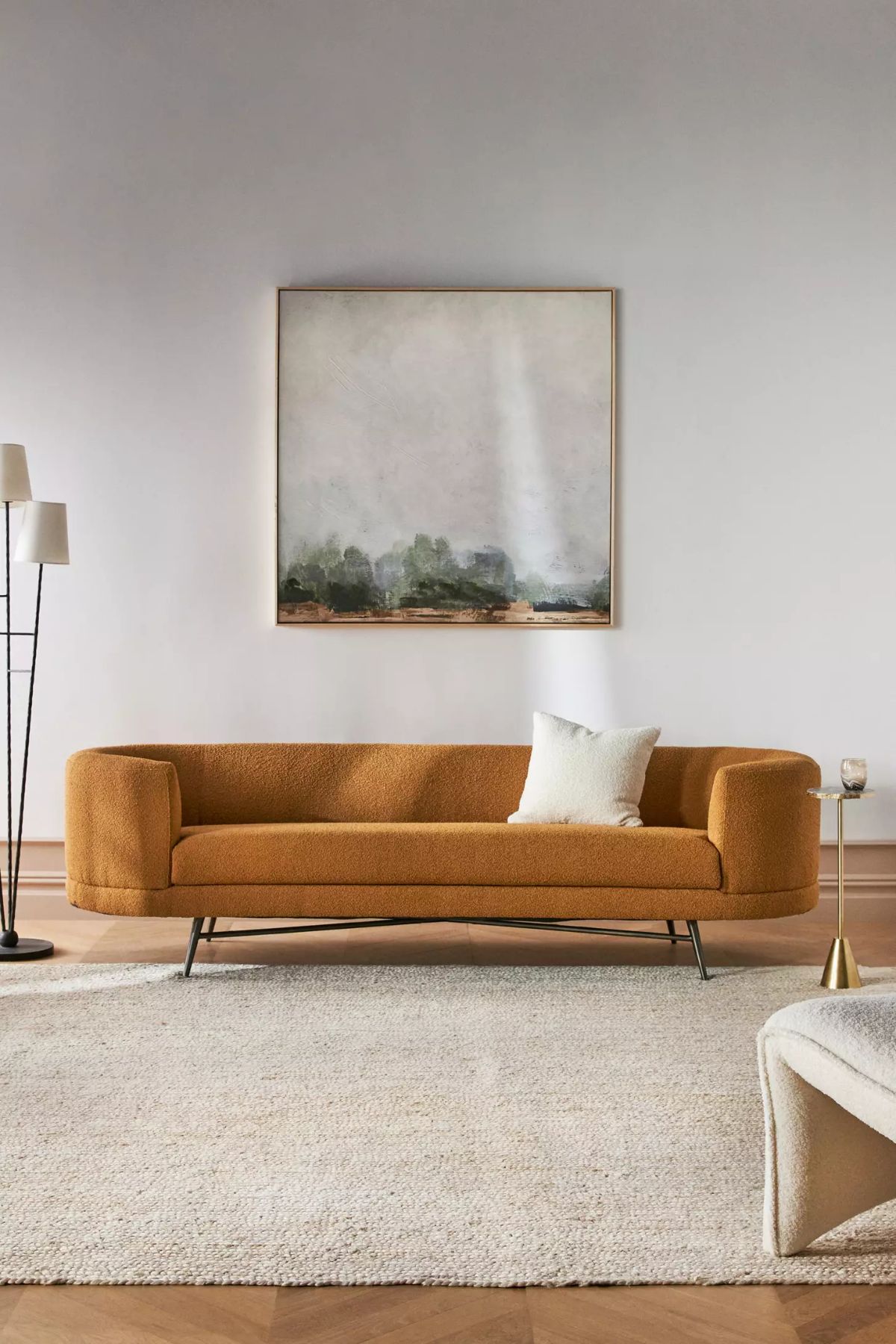 可爱的驼色Irina沙发由Anthroliving在客厅