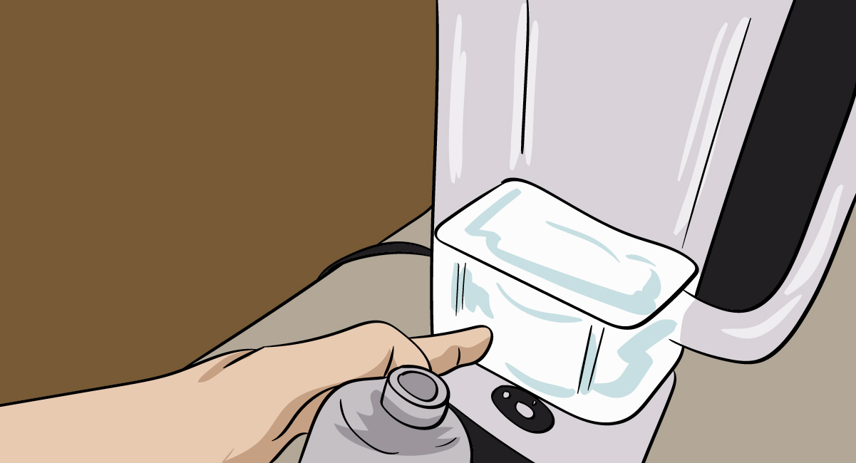 如何去垢你的Keurig咖啡机-步骤5:添加水去垢混合物