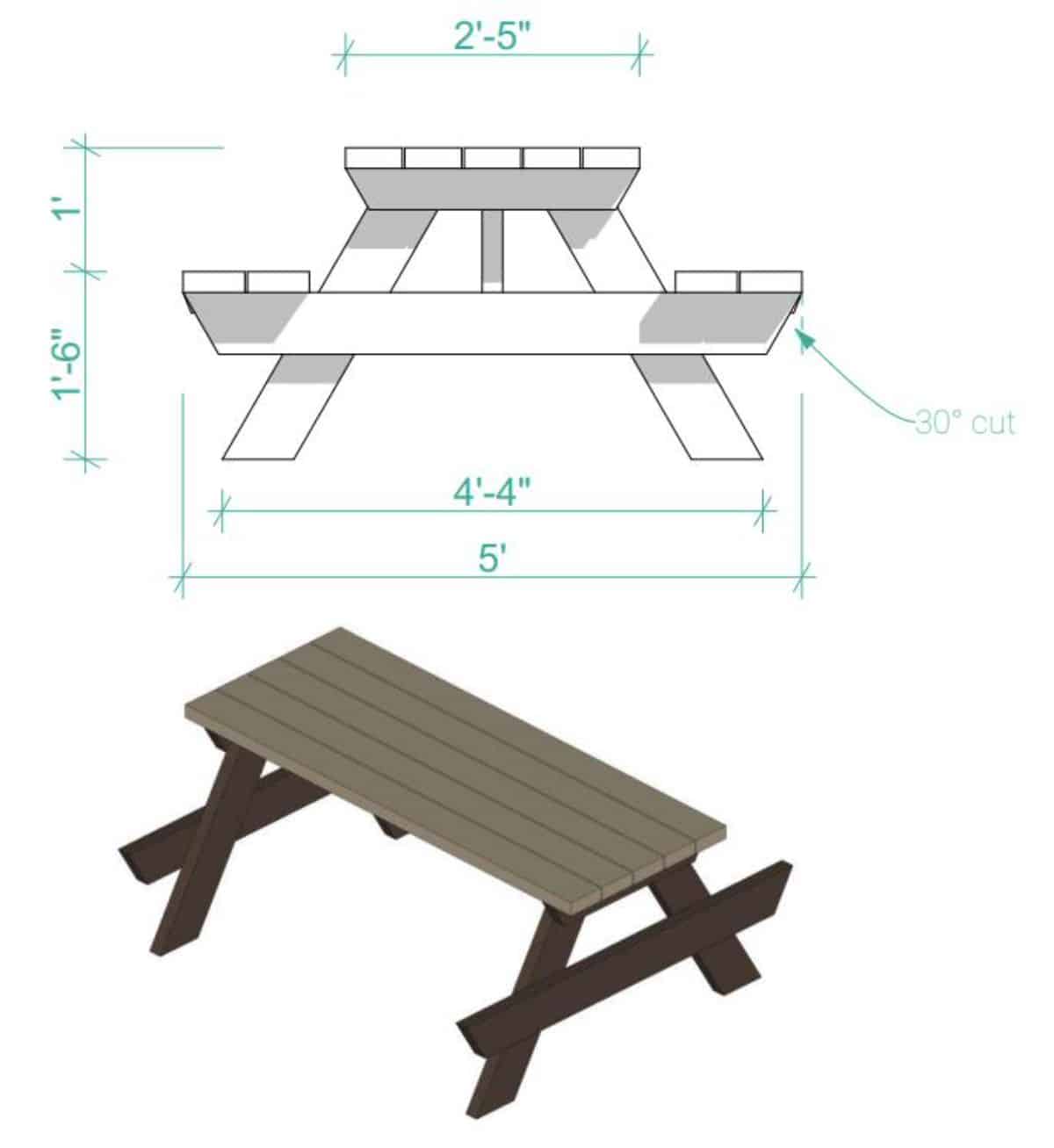如何自制野餐桌-第三步:安装座椅支架