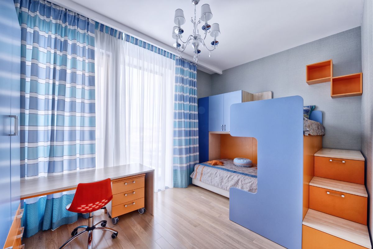 不可思议的酷和时髦的儿童房双层床