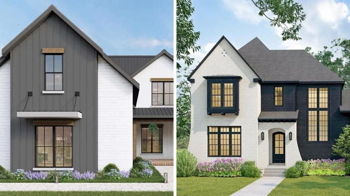 房屋外观采用双色对比配色方案