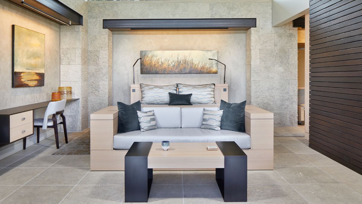 这种类型的卧室极简的设计可以为您提供舒适和放松，而绘画则增加了更多的美感。