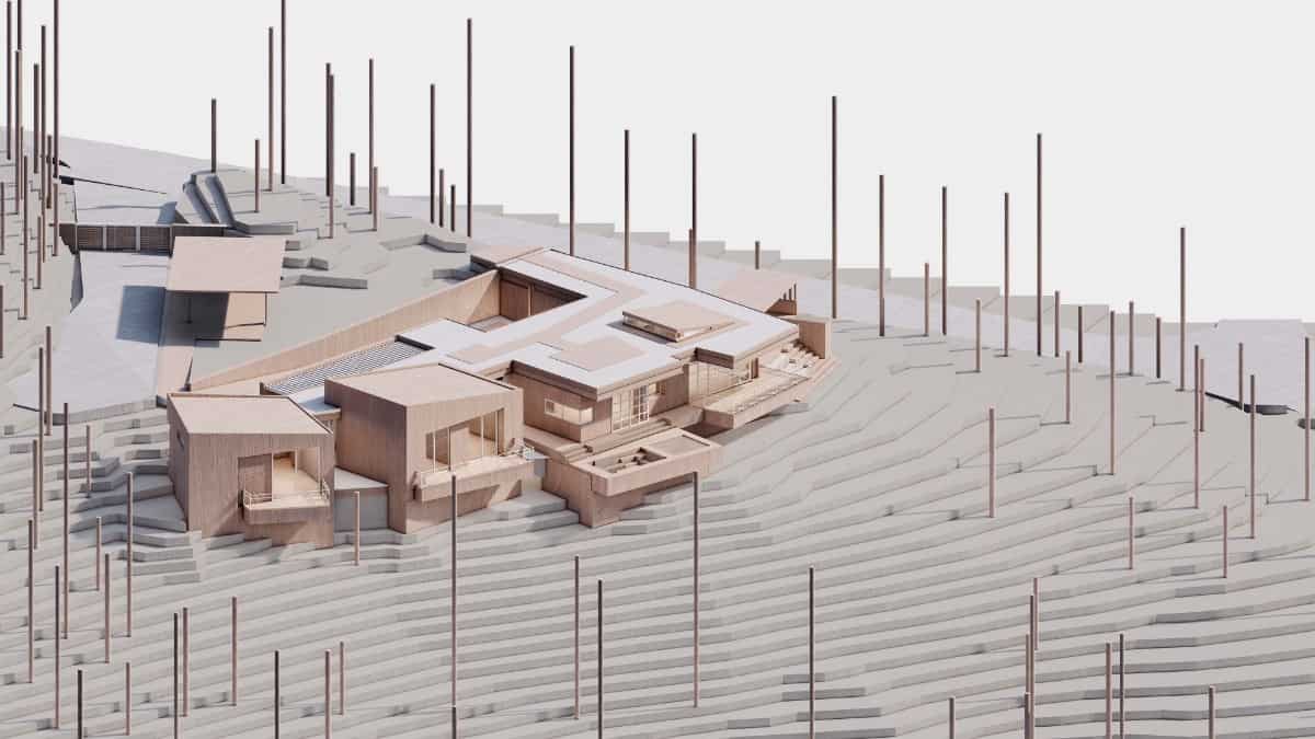La Pausa House的3D模型。