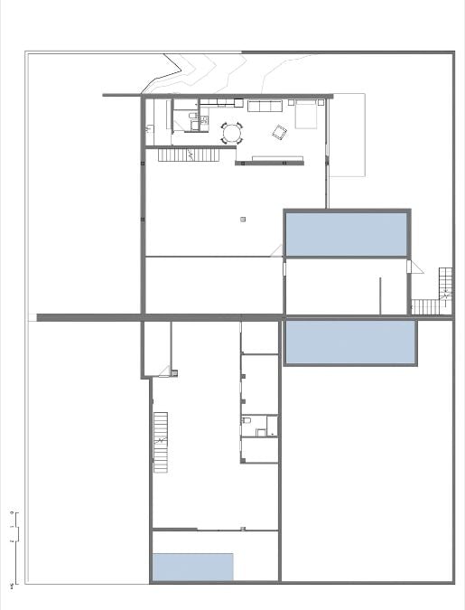 Casa Altos De Benageber住宅平面图的地下室部分。