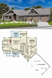 Silverton Creek D农舍提供了一个庞大的平面图，91 ' 9″宽的生活空间，专为宽阔的地段设计。