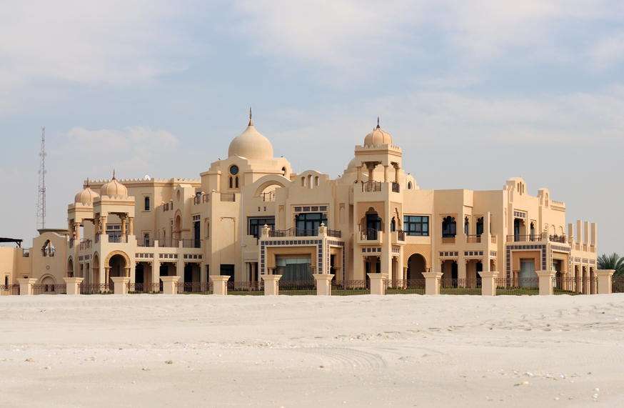 迪拜的大型海滩别墅